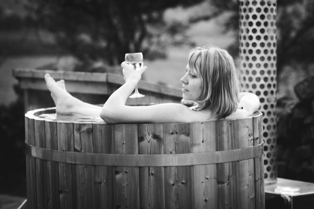 oval hot tub